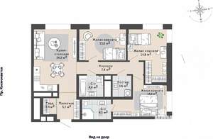 3-к квартира, вторичка, 92м2, 4/29 этаж