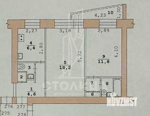 2-к квартира, вторичка, 47м2, 3/9 этаж