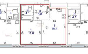 1-к квартира, вторичка, 40м2, 11/25 этаж