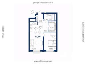 1-к квартира, вторичка, 54м2, 28/29 этаж