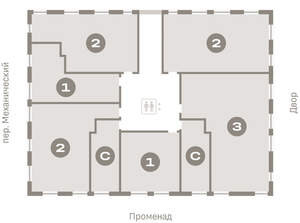 1-к квартира, вторичка, 41м2, 2/8 этаж