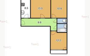 3-к квартира, вторичка, 57м2, 3/9 этаж