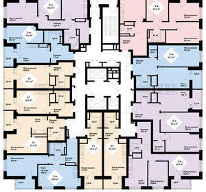 2-к квартира, вторичка, 66м2, 22/25 этаж