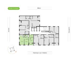 2-к квартира, вторичка, 59м2, 2/9 этаж
