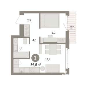1-к квартира, вторичка, 37м2, 5/25 этаж