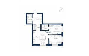 2-к квартира, вторичка, 61м2, 9/28 этаж