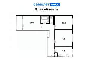 3-к квартира, вторичка, 60м2, 9/10 этаж