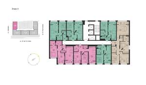 1-к квартира, вторичка, 46м2, 4/22 этаж