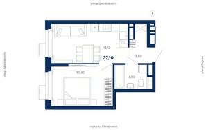 1-к квартира, вторичка, 37м2, 4/29 этаж
