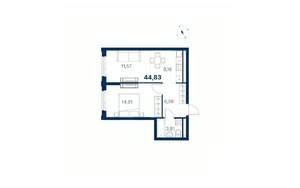 1-к квартира, вторичка, 45м2, 8/28 этаж