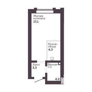 1-к квартира, вторичка, 29м2, 16/30 этаж