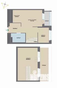 1-к квартира, вторичка, 75м2, 8/9 этаж