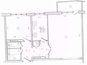 2-к квартира, вторичка, 43м2, 3/9 этаж