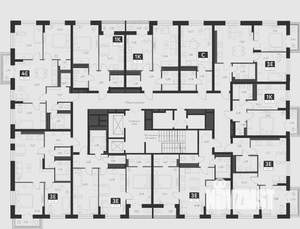 2-к квартира, строящийся дом, 57м2, 12/31 этаж