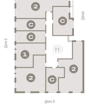 2-к квартира, вторичка, 75м2, 8/9 этаж