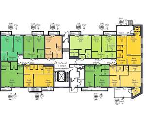 1-к квартира, строящийся дом, 46м2, 1/9 этаж
