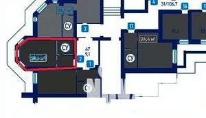 Студия квартира, вторичка, 21м2, 1/16 этаж