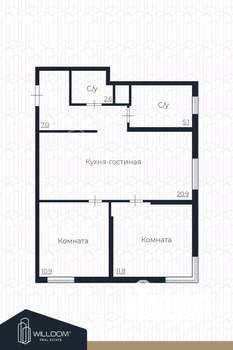 2-к квартира, вторичка, 60м2, 4/32 этаж