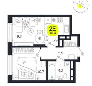 2-к квартира, вторичка, 36м2, 22/27 этаж