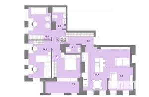4-к квартира, вторичка, 92м2, 26/30 этаж