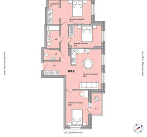 3-к квартира, вторичка, 89м2, 3/21 этаж