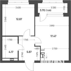 1-к квартира, вторичка, 42м2, 13/13 этаж