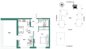 2-к квартира, строящийся дом, 62м2, 9/24 этаж