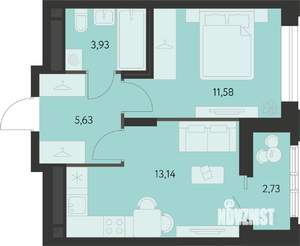 1-к квартира, вторичка, 36м2, 8/11 этаж