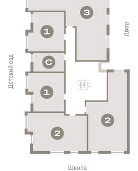 1-к квартира, вторичка, 39м2, 5/9 этаж