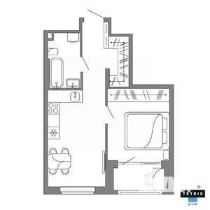 1-к квартира, вторичка, 38м2, 30/32 этаж