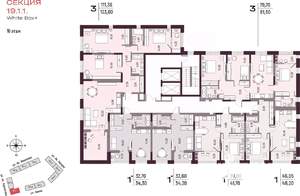 1-к квартира, вторичка, 46м2, 16/25 этаж