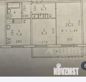 2-к квартира, вторичка, 43м2, 8/9 этаж