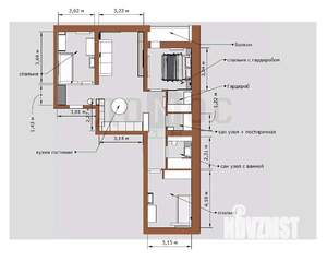 3-к квартира, вторичка, 75м2, 4/17 этаж