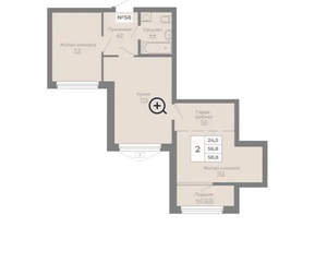 3-к квартира, вторичка, 65м2, 10/32 этаж