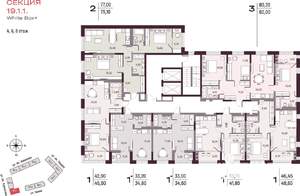 2-к квартира, вторичка, 77м2, 6/25 этаж