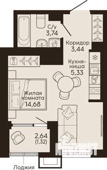 Студия квартира, вторичка, 28м2, 5/18 этаж
