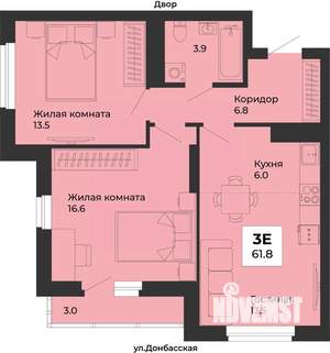 2-к квартира, вторичка, 62м2, 11/25 этаж