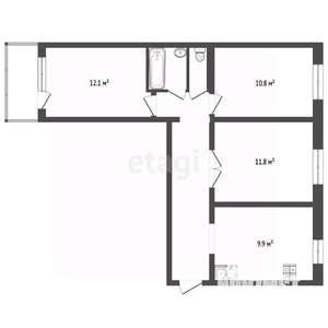 3-к квартира, вторичка, 58м2, 4/9 этаж