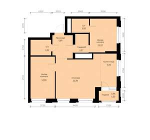 2-к квартира, вторичка, 70м2, 29/30 этаж