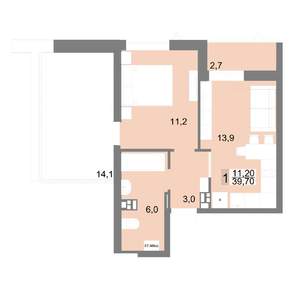 1-к квартира, вторичка, 40м2, 10/23 этаж