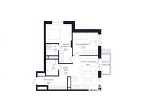 2-к квартира, строящийся дом, 63м2, 24/25 этаж