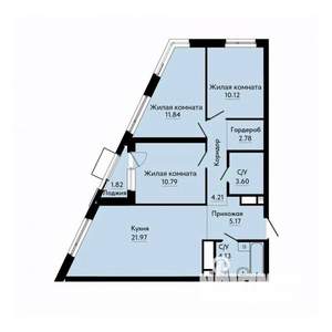 3-к квартира, вторичка, 76м2, 5/30 этаж
