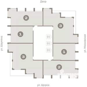 1-к квартира, вторичка, 52м2, 23/24 этаж