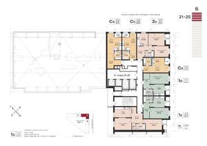 2-к квартира, строящийся дом, 55м2, 22/25 этаж