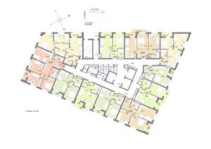 2-к квартира, строящийся дом, 55м2, 15/22 этаж