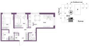 3-к квартира, вторичка, 64м2, 14/21 этаж