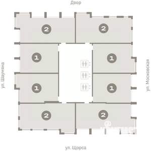 1-к квартира, вторичка, 52м2, 22/24 этаж