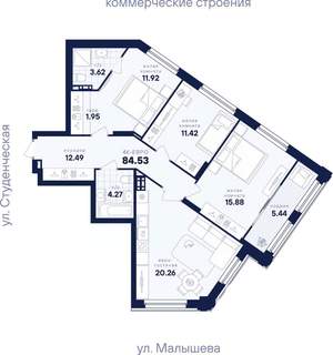 3-к квартира, вторичка, 85м2, 2/31 этаж