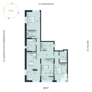 3-к квартира, вторичка, 123м2, 5/30 этаж