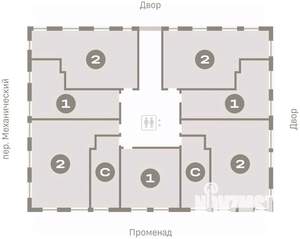 1-к квартира, вторичка, 44м2, 4/8 этаж